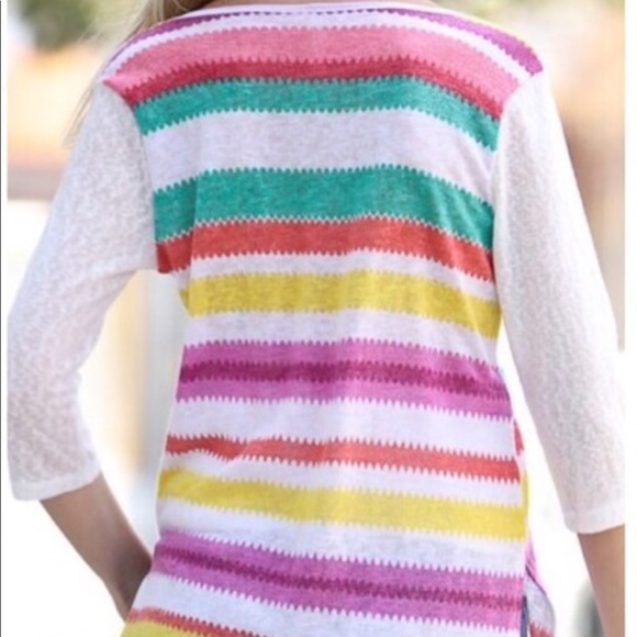 Striped v neck top - Picture 3 of 3