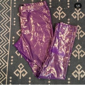 Urban outfitters purple sparkle leggings