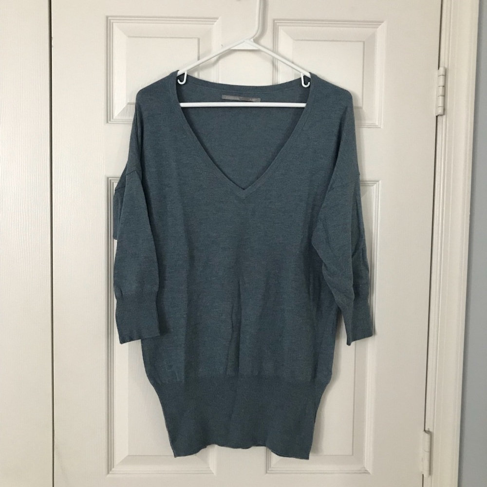 *SOLD* 
Nordstrom Blue V-neck 3/4 Sleeve Sweater