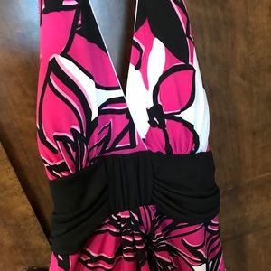 Bisou Bisou Floral Halter Dress