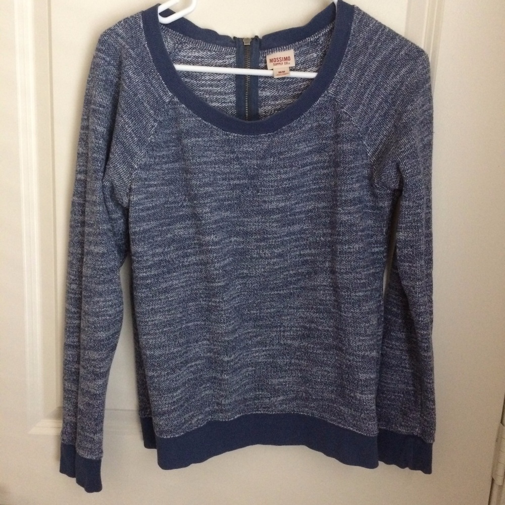 Mossimo zippered blue sweater