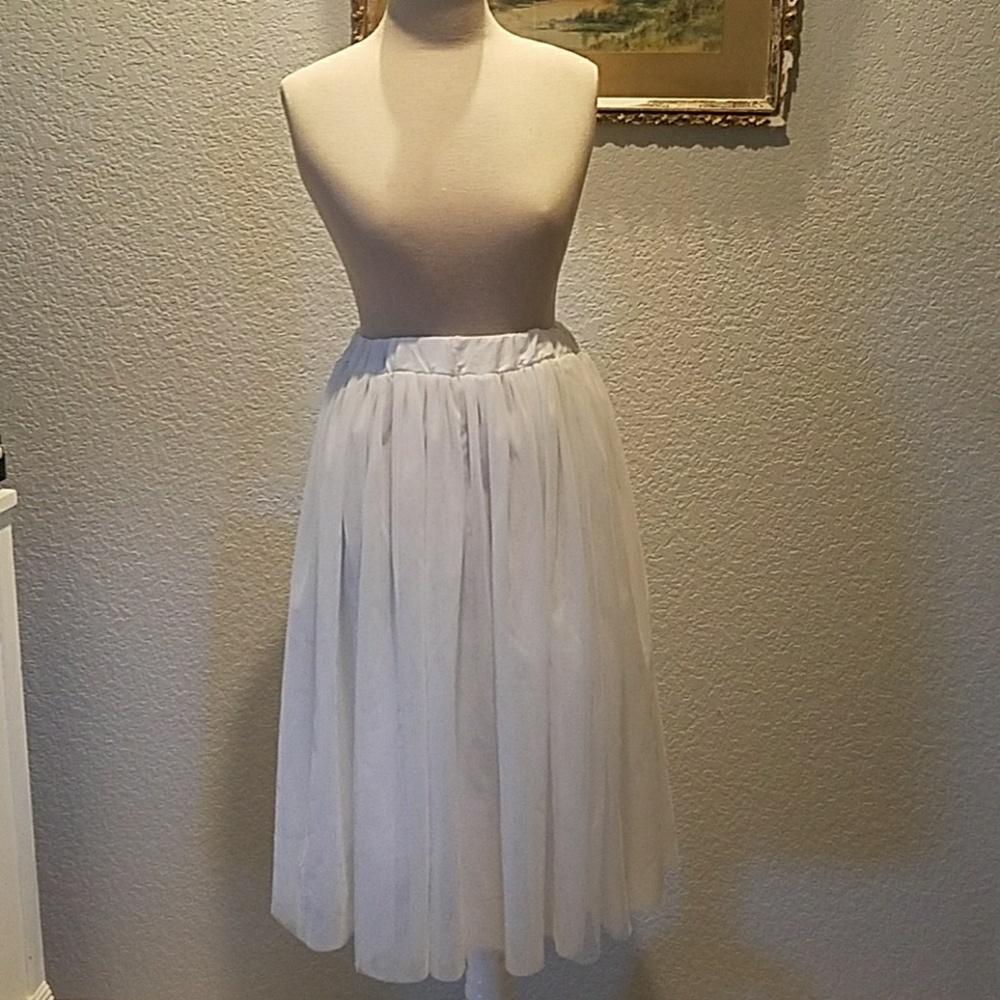 LAST CHANCE!Chicwish Cream tulle skirt