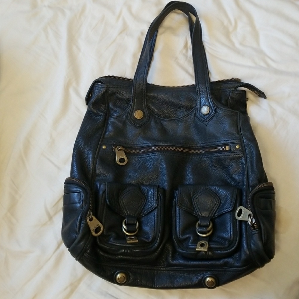 Marc by Marc Jacobs leather handbag with pockets vintage! Boho indie oversized
