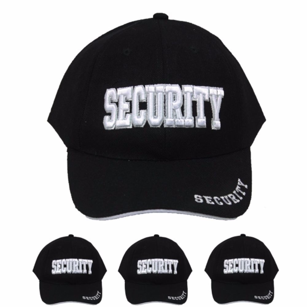SECURITY BASEBALL CAP BLACK security hat black