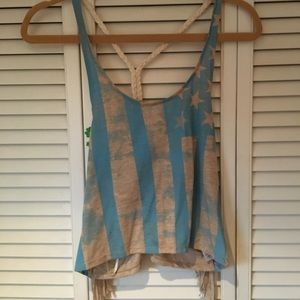 American flag tank top