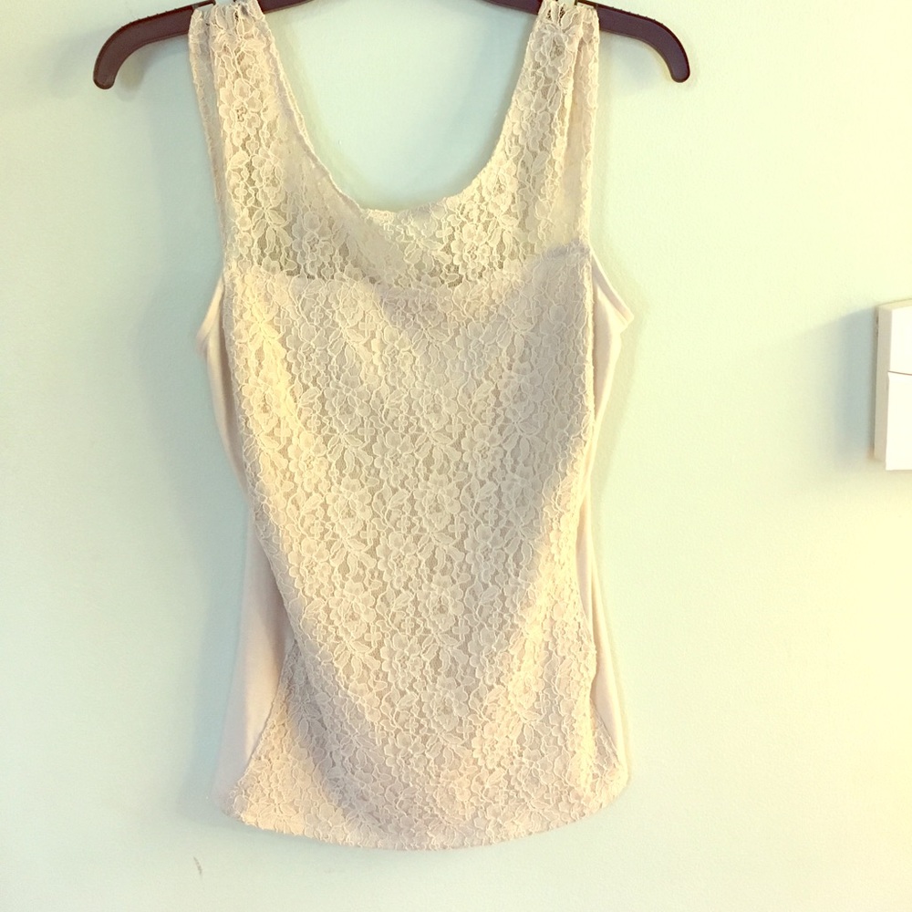 Lace cream top