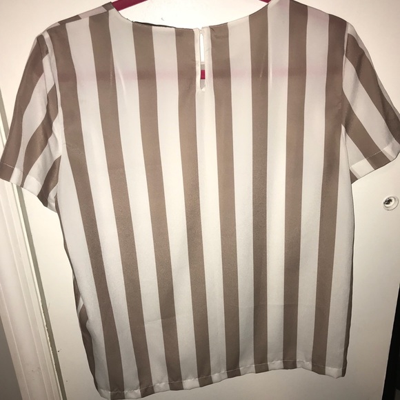 Zara basic chiffon striped top - Picture 4 of 4