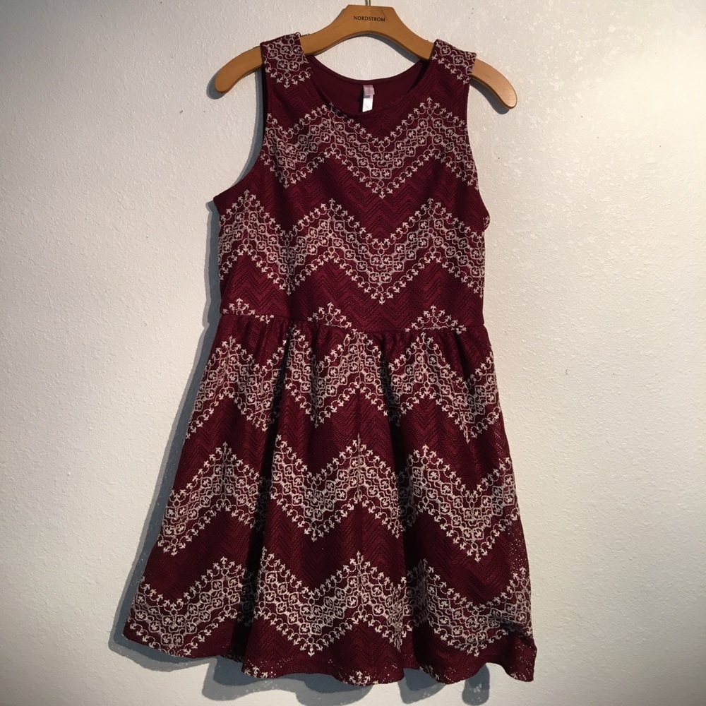 Burgundy sleeveless dress