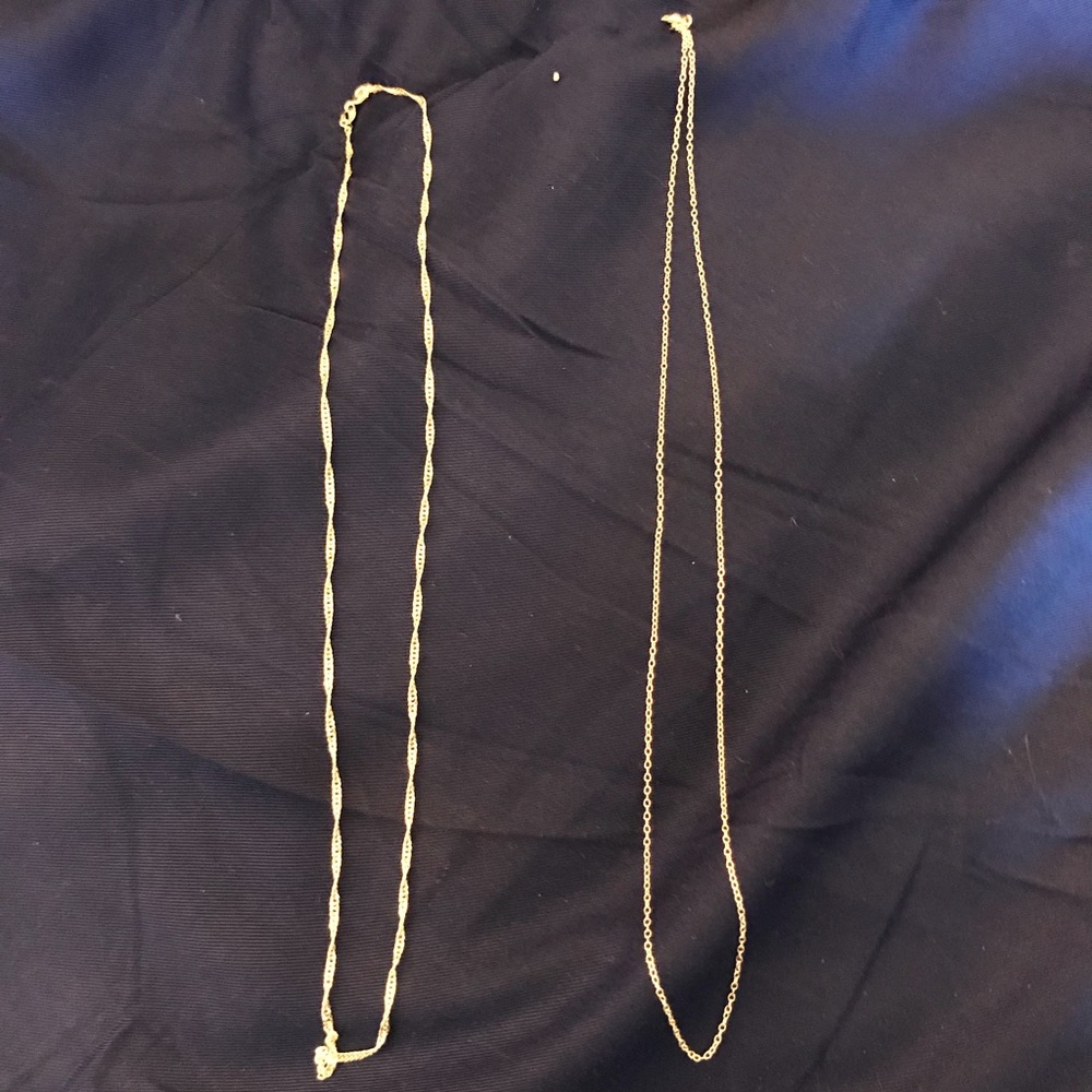Two Sterling Silver 16 inch Chains