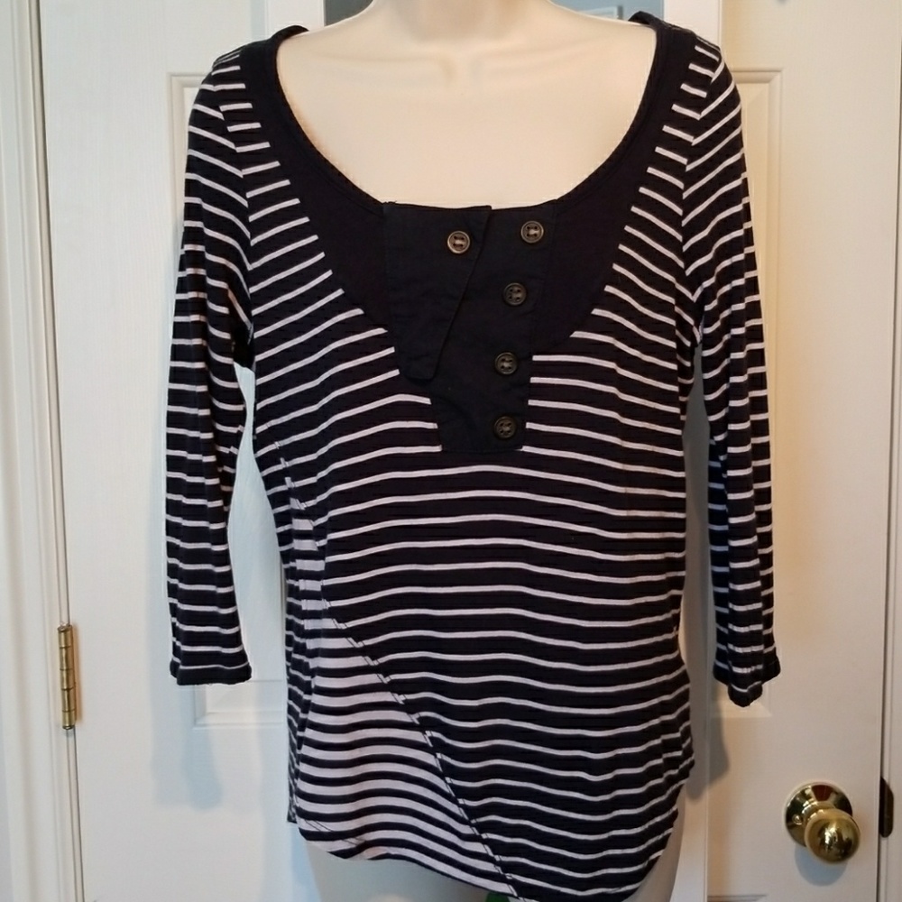 Pilcro and the letterpress boat neck top stripe