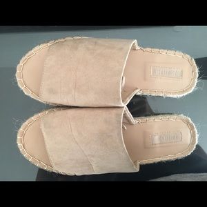 Blush espadrille sandals