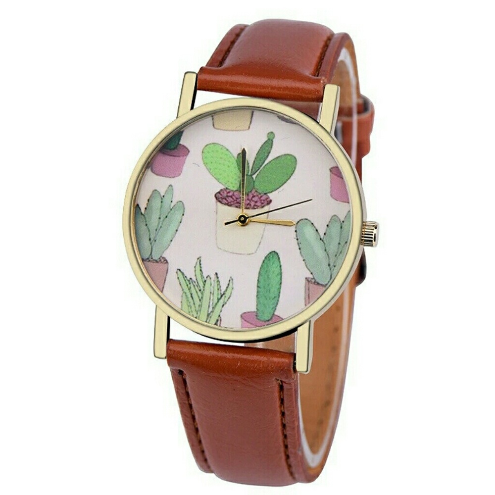 Brown cactus watch