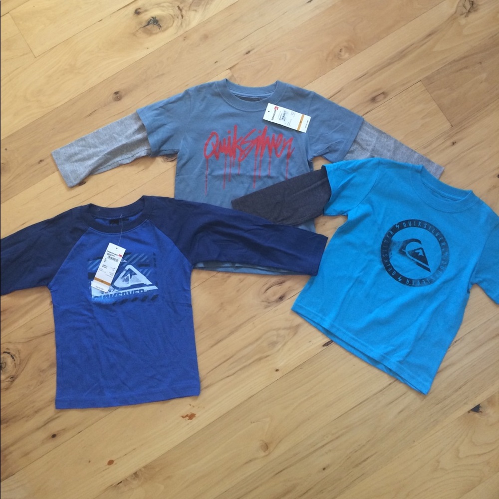 NWT Quisksilver long sleeve T's. Size 3T.