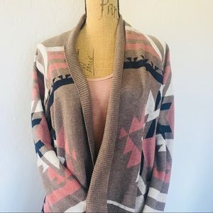 Pink Rose Aztec Cardigan