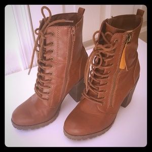 SODA Dark Caramel Calf Boots