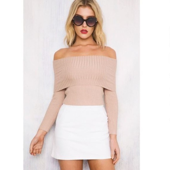 Sweaters - Sold out 🖤Mauve off the.shoulder sweater top 🖤