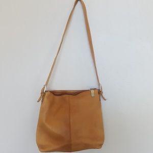 Tignanello Leather Satchel Purse, Camel