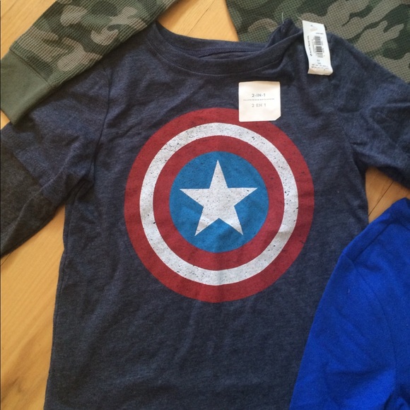 NWT Old Navy long sleeve shirts, 3 t's & 2 thermal - Picture 2 of 5