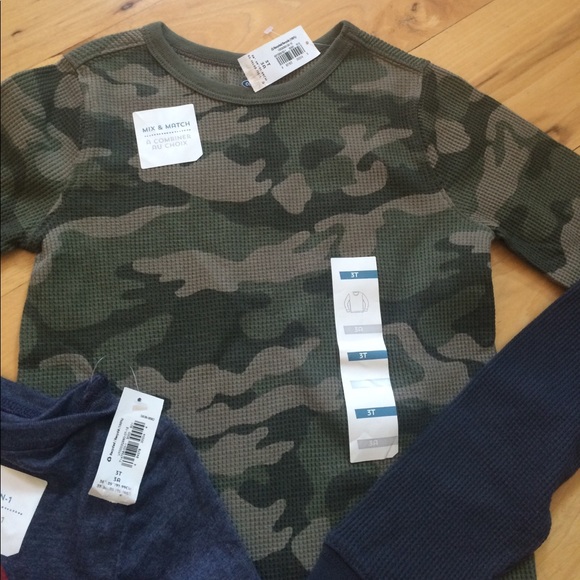 NWT Old Navy long sleeve shirts, 3 t's & 2 thermal - Picture 3 of 5