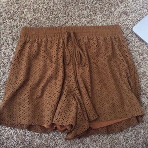 Suede shorts