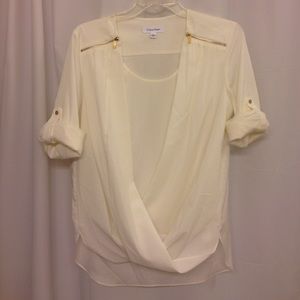 Cream Calvin Klein Blouse
