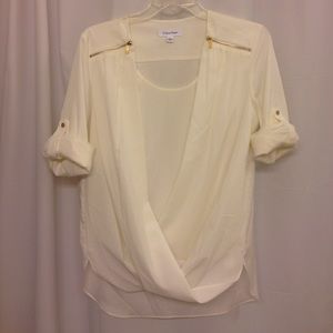 Cream Calvin Klein Blouse