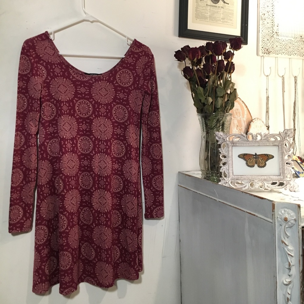 Long sleeve swing dress