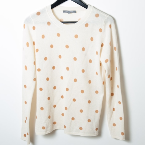 Zoe & Sam Sweaters - Zoe & Sam Medium Cashmere Sweater Polkadots