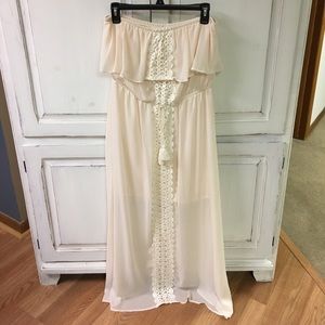 Off white strapless dress