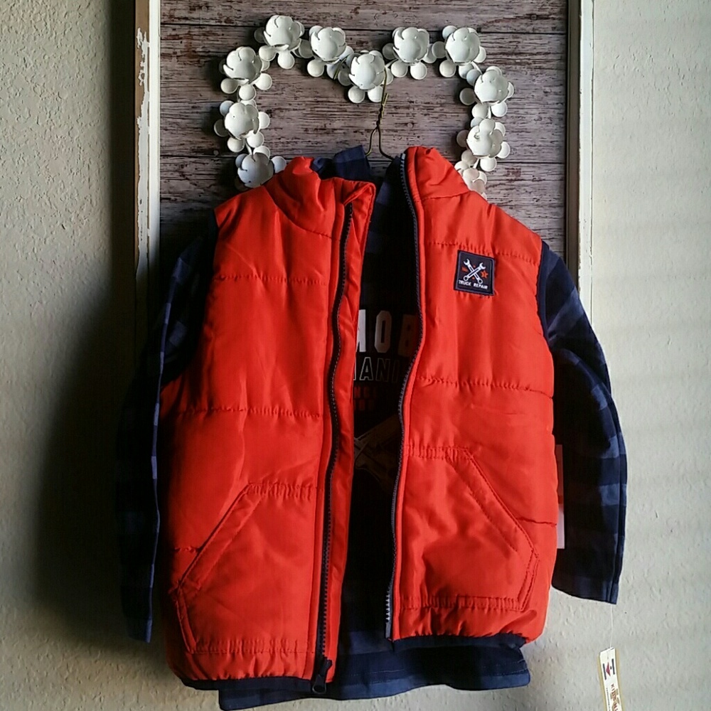 3pc Puffy Vest Set NWT