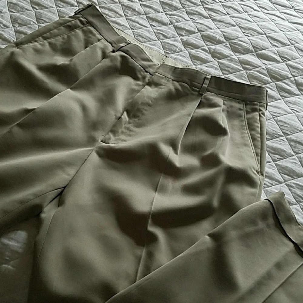 Haggar Men's pleated dress pants,  khaki, 38x34