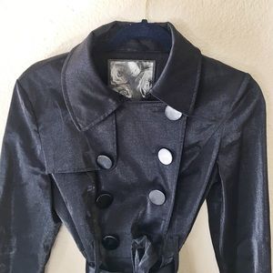 Metallic Kenzie Trench Coat