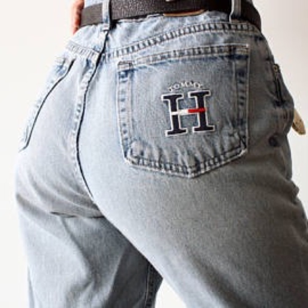 Vintage TOMMY HILFIGER mom jeans rare embroidery
