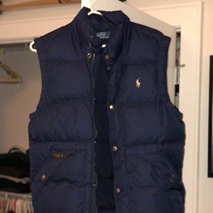 Navy Ralph Lauren Polo Puffer Vest - Small
