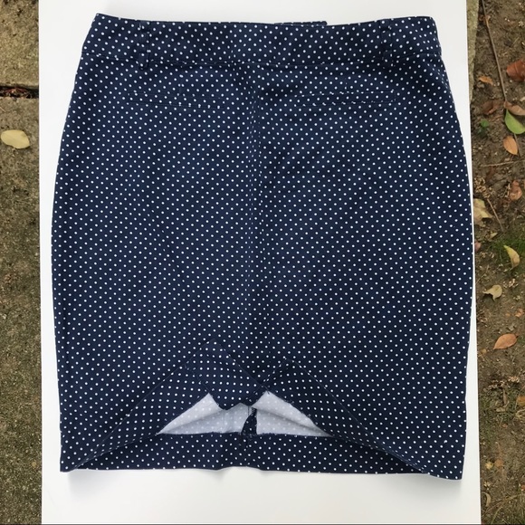 Sheragano Blue -white polka dot Pencil Skirt 10 - Picture 3 of 7