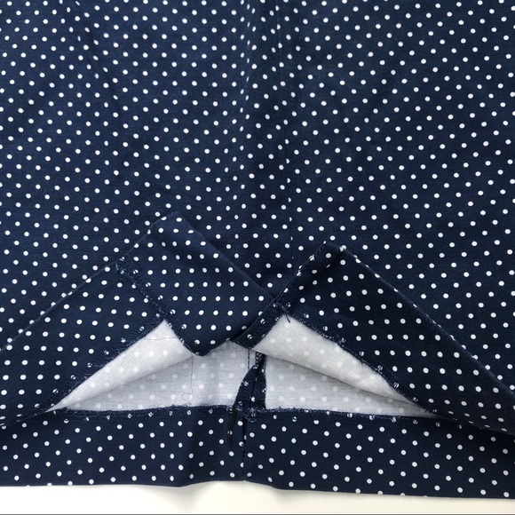 Sheragano Blue -white polka dot Pencil Skirt 10 - Picture 4 of 7