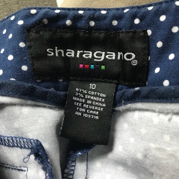 Sheragano Blue -white polka dot Pencil Skirt 10 - Picture 6 of 7