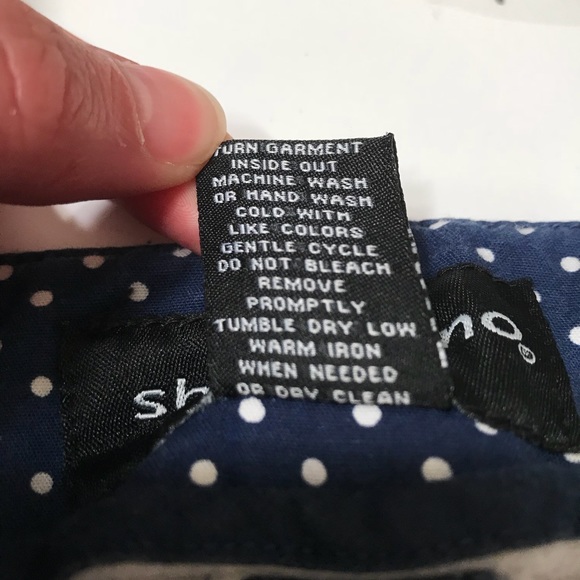 Sheragano Blue -white polka dot Pencil Skirt 10 - Picture 7 of 7