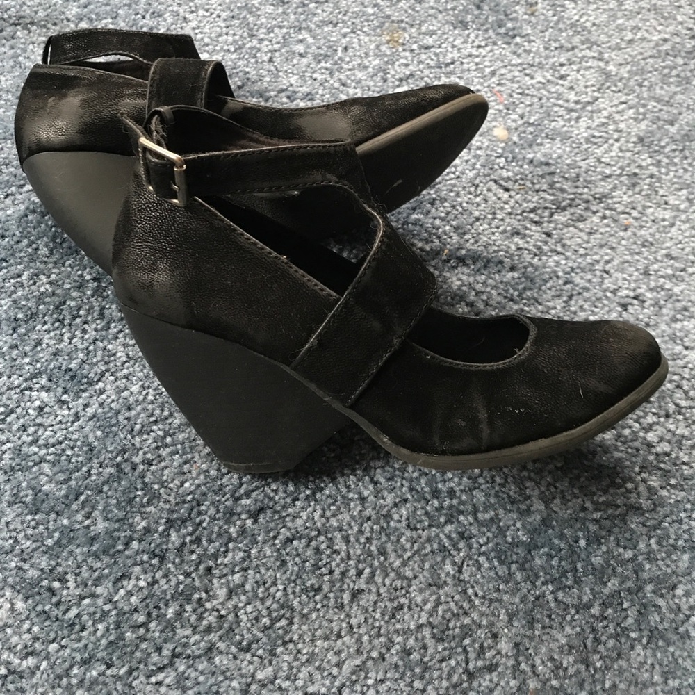 Black Mary Jane Style with Thick heel boots