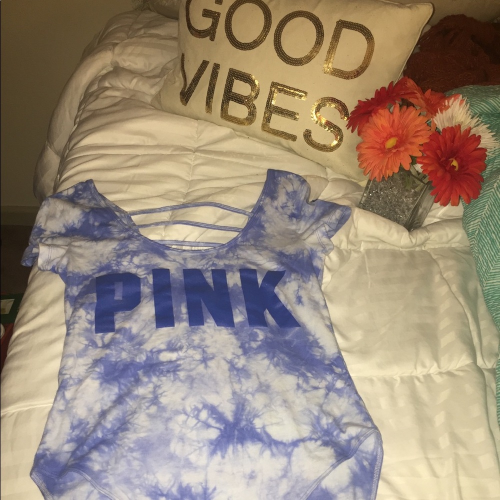 Blue tie dye bodysuit