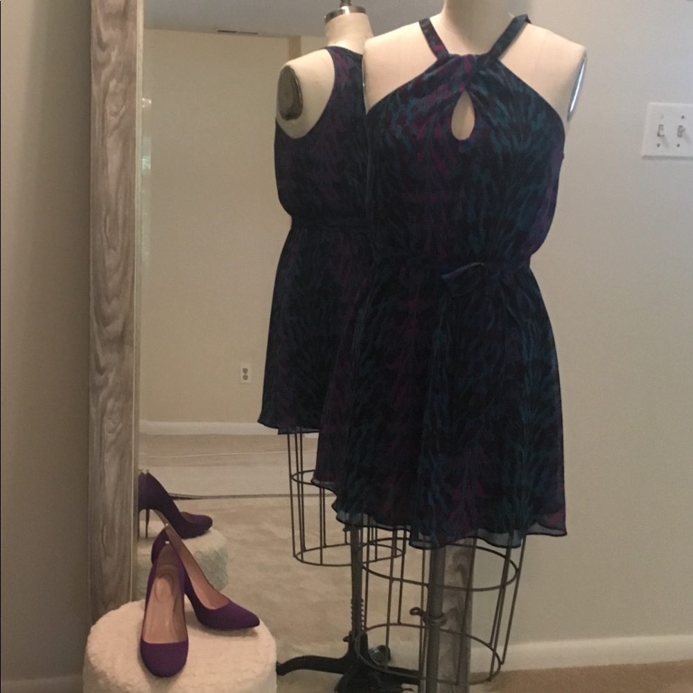 Express Criss Cross Neckline Dress