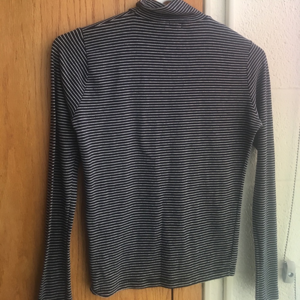 Brandy Melville blue striped turtleneck