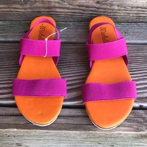 NWT MARBELLA Bright Bandage Slides 🌟Sz7🌟 2Left