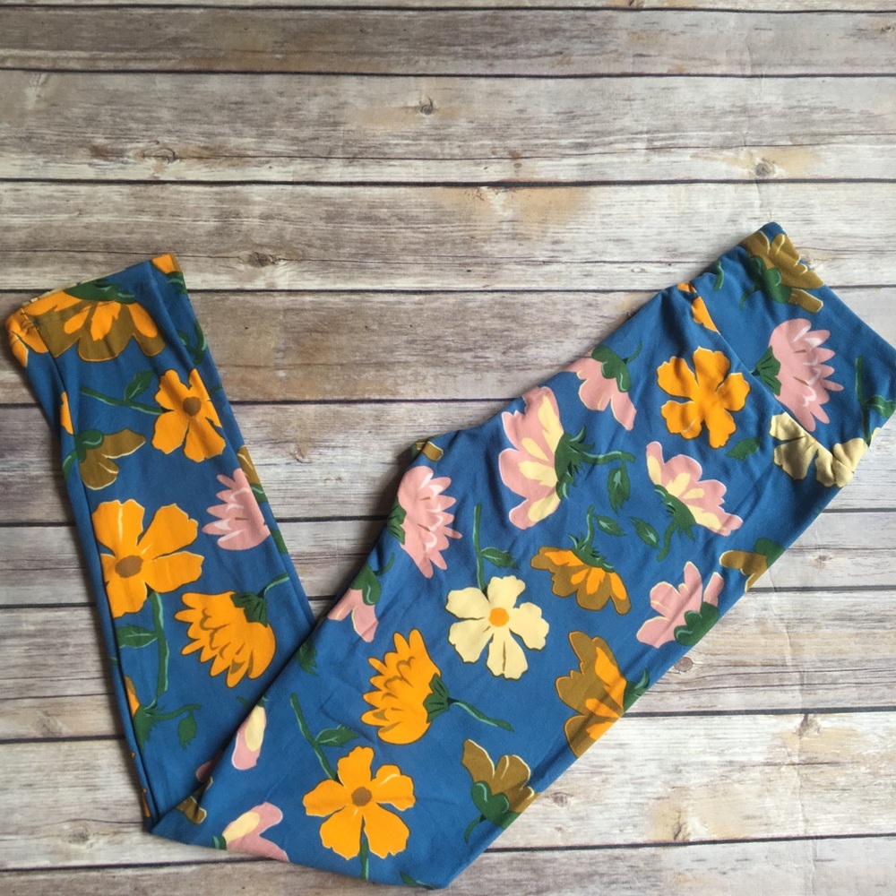 NEW Floral Lularoe OS leggings