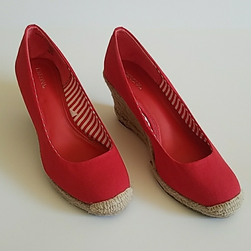 Merona Red Espadrilles Wedge