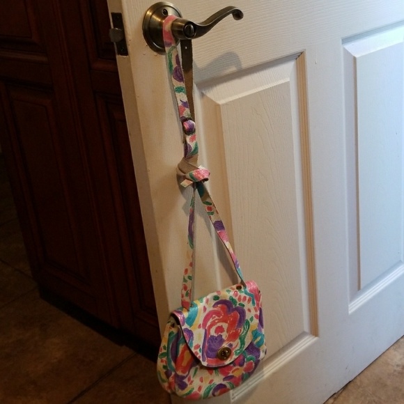 American Apparel floral leather crossbow bag NEW - Picture 3 of 6