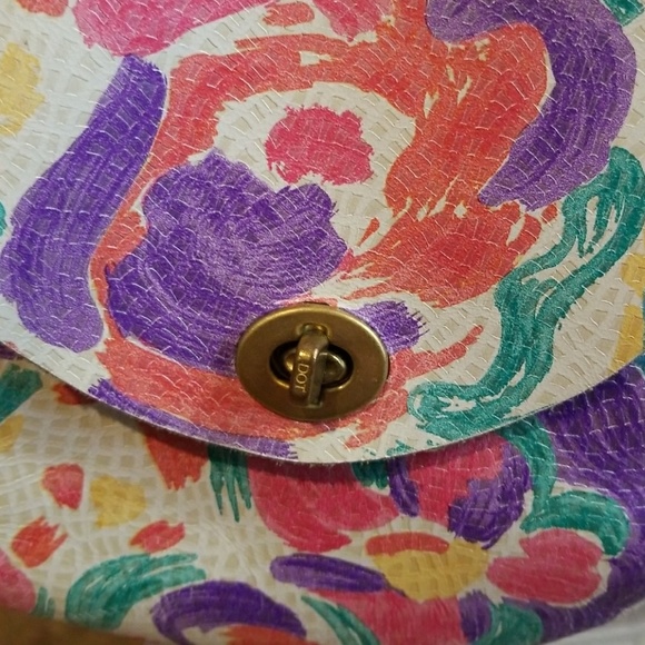 American Apparel floral leather crossbow bag NEW - Picture 5 of 6