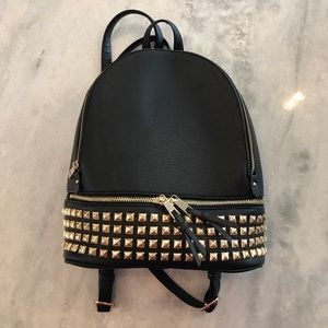 Black Studded Backpack