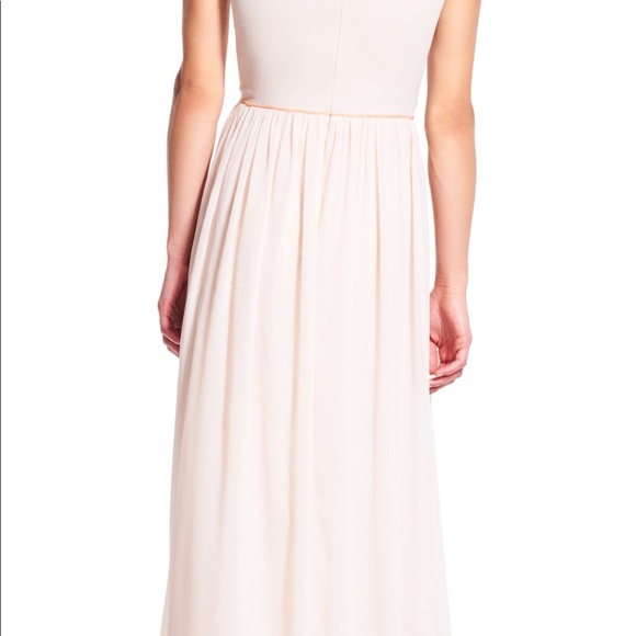 NWT Adrianna Papell Chiffon Halter Gown - Picture 2 of 8