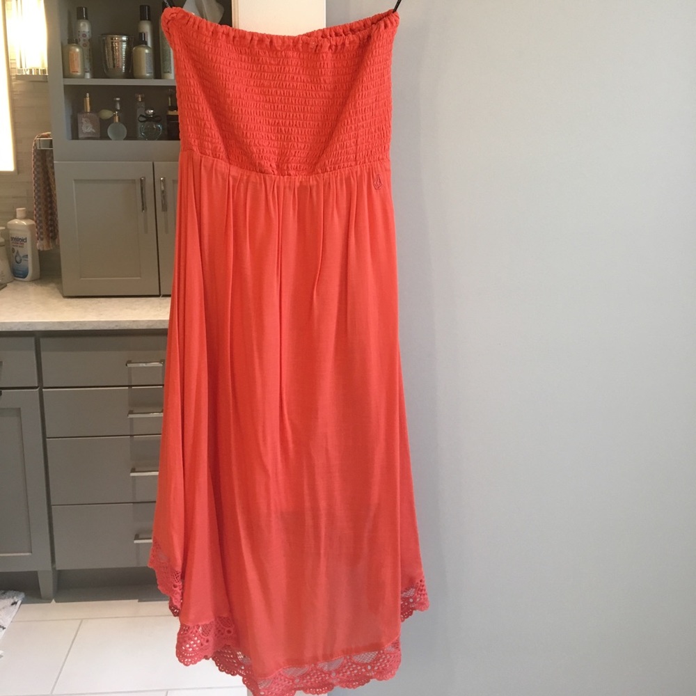 Volcom: strapless, casual, Summer dress